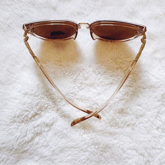 Genevieve Light Brown Rimless Polarized Sunglasses - Picture 8 of 11